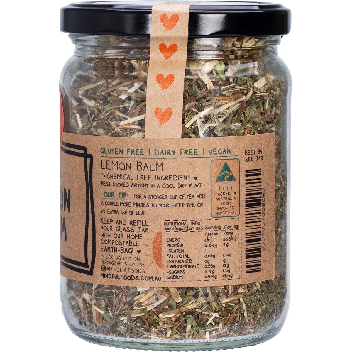 Mindful Foods Lemon Balm Organic 40g