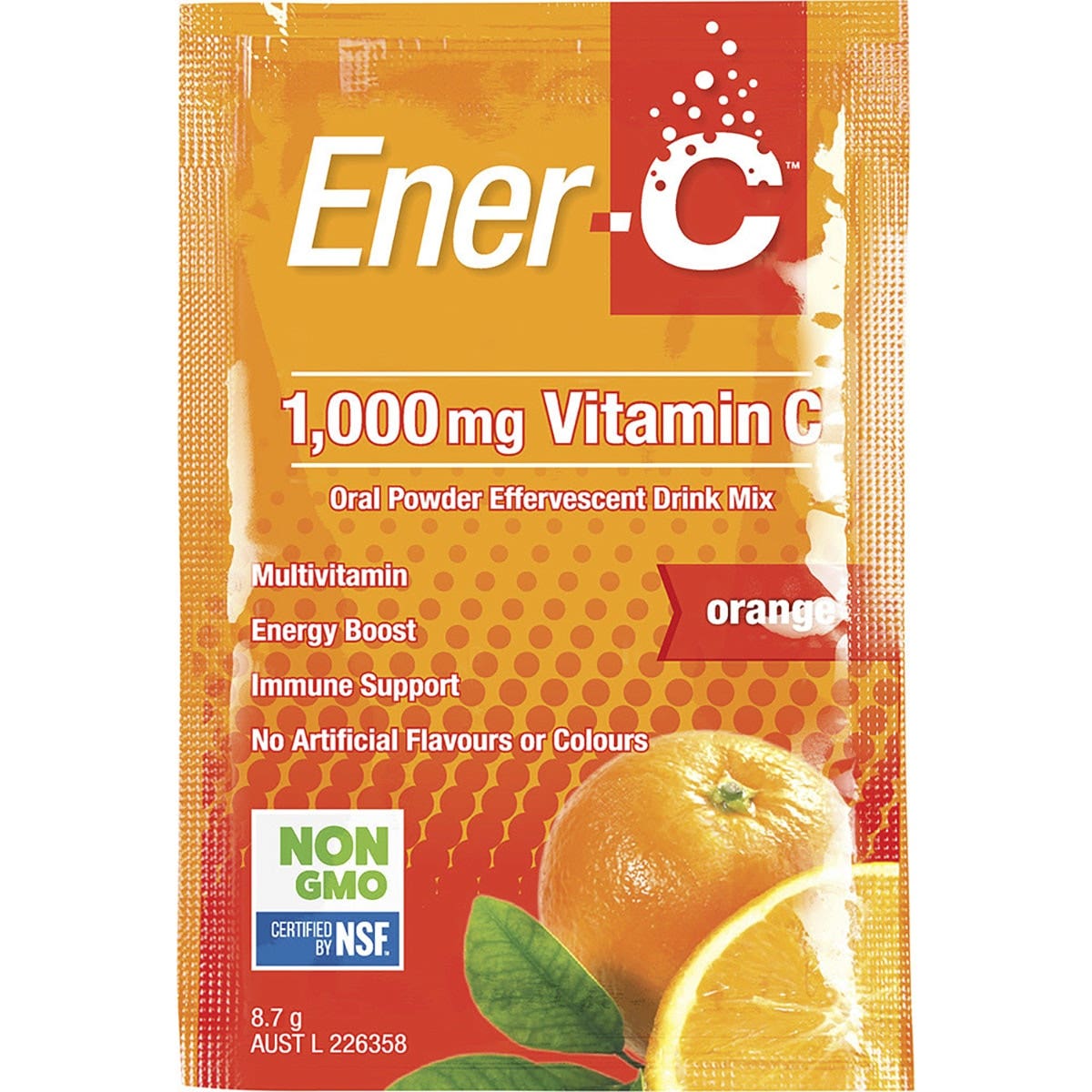 MARTIN & PLEASANCE Ener-C 1000mg Vitamin C Drink Mix Orange Sachets 12