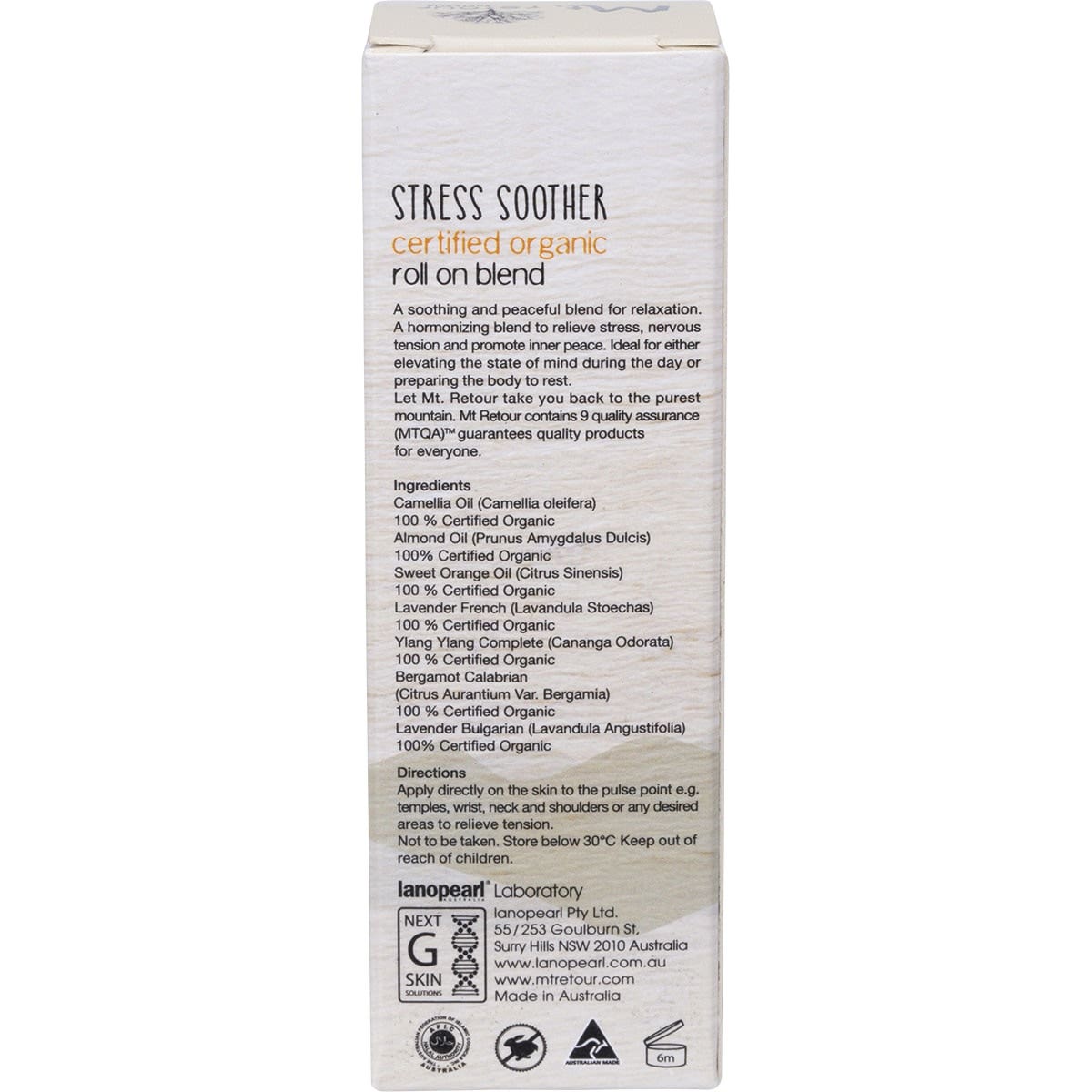 MT RETOUR Essential Oil (100%) Stress Soother Blend (Roll-on) 10ml