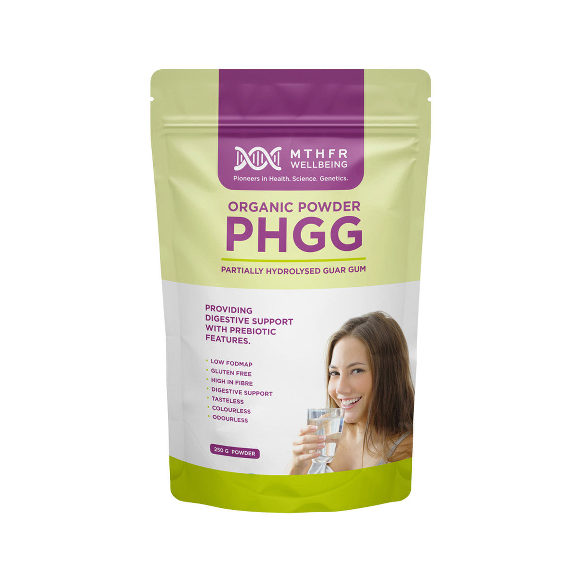 MTHFR Wellbeing Organic PHGG (Partially Hydrolysed Guar Gum) 250g