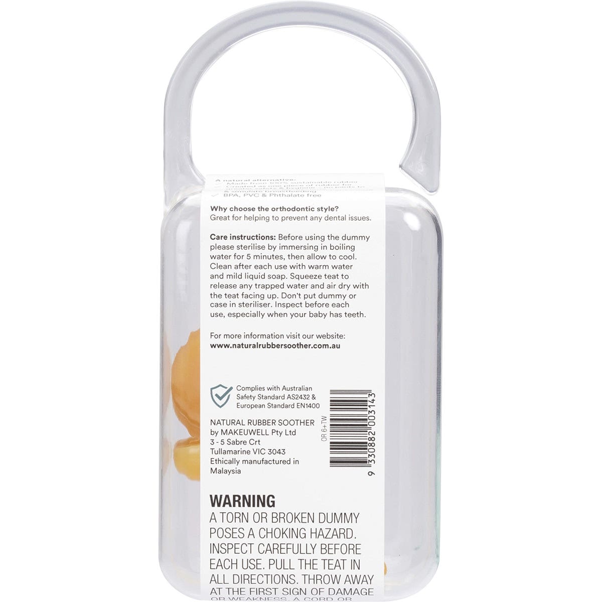 NATURAL RUBBER SOOTHERS Soother - Twin Pack Large Orthodontic (6 Mths +) 2