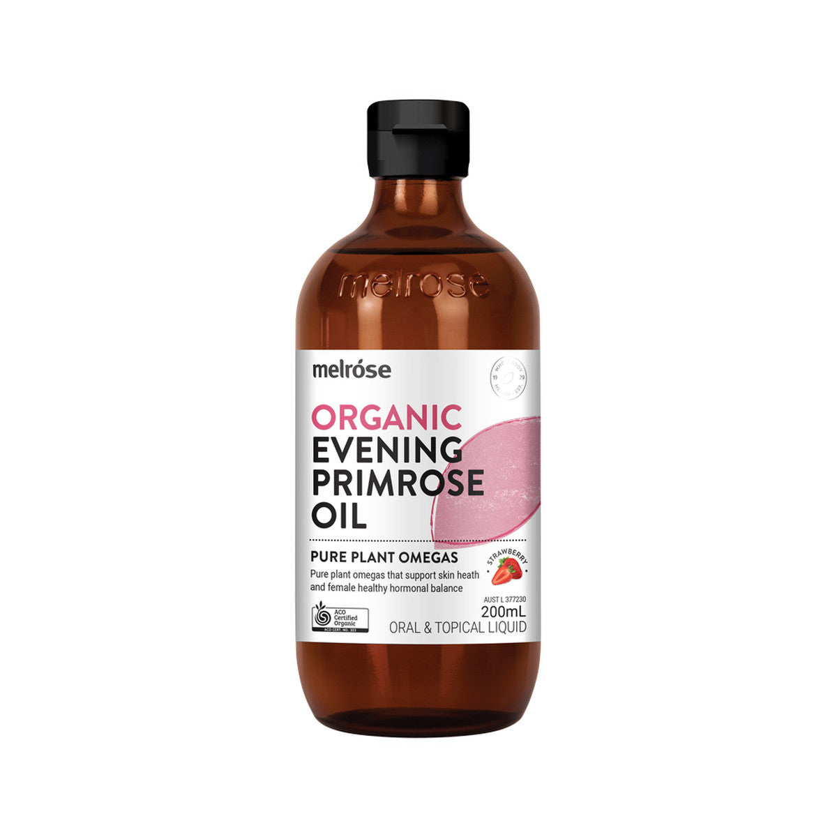 Melrose Organic Evening Primrose Oil Strawberry 200ml