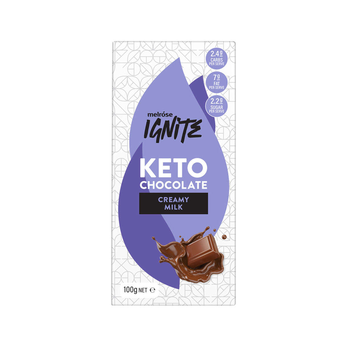 Melrose Ignite Keto Milk Chocolate 100g (Pack of 12)