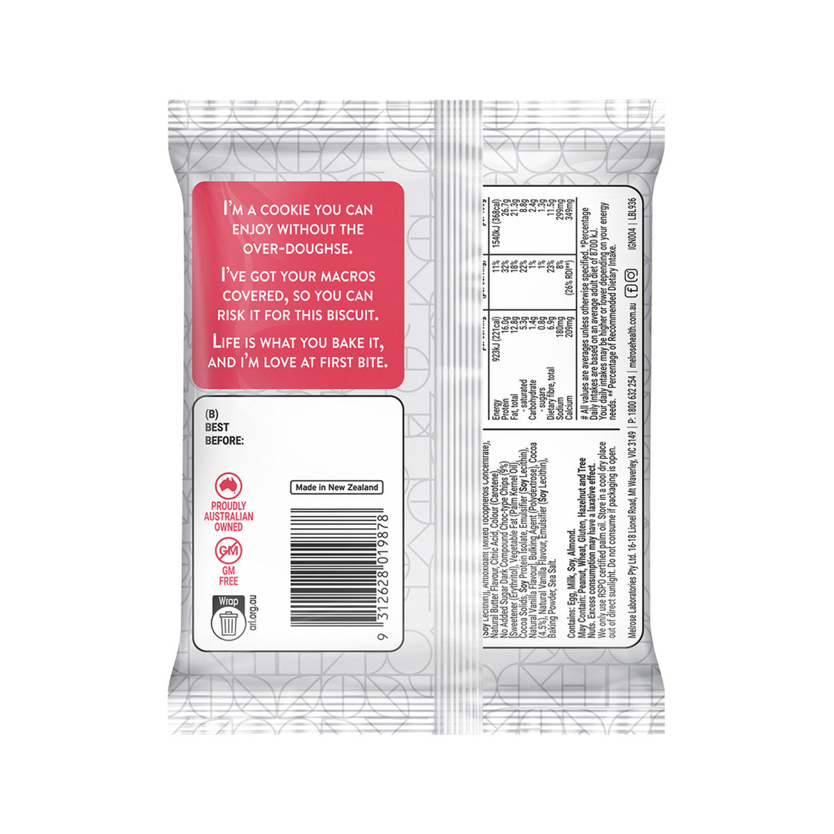 Melrose Ignite Keto Cookie Choc Fudge 60g(Pack of 12)