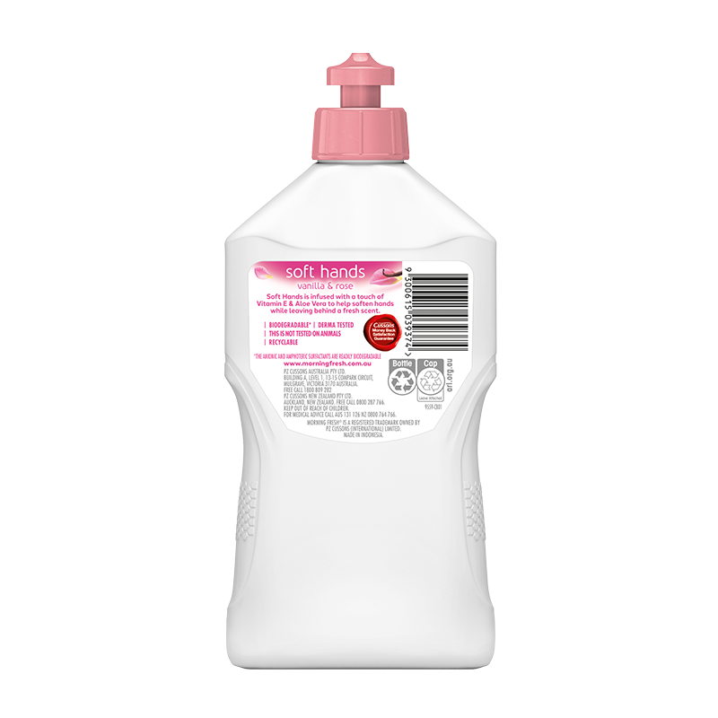 Morning Fresh Dishwashing Liquid Soft Hands Vanilla & Rose 350ml