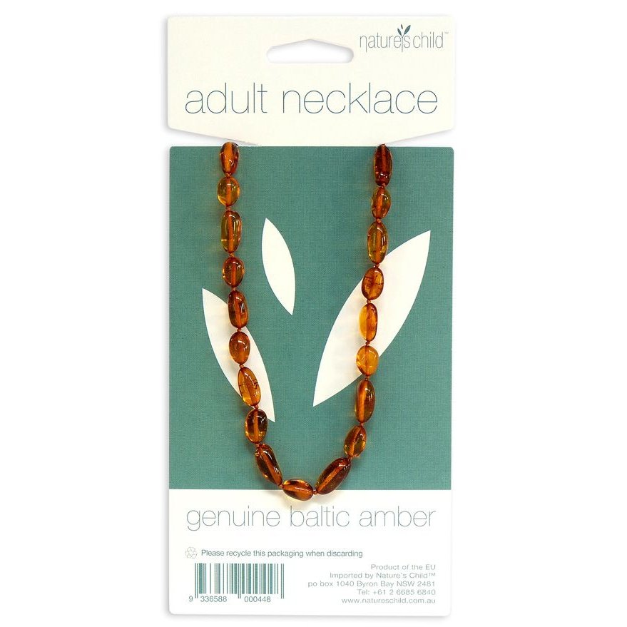 Nature's Child Amber Adult Necklace Cognac 1Pk