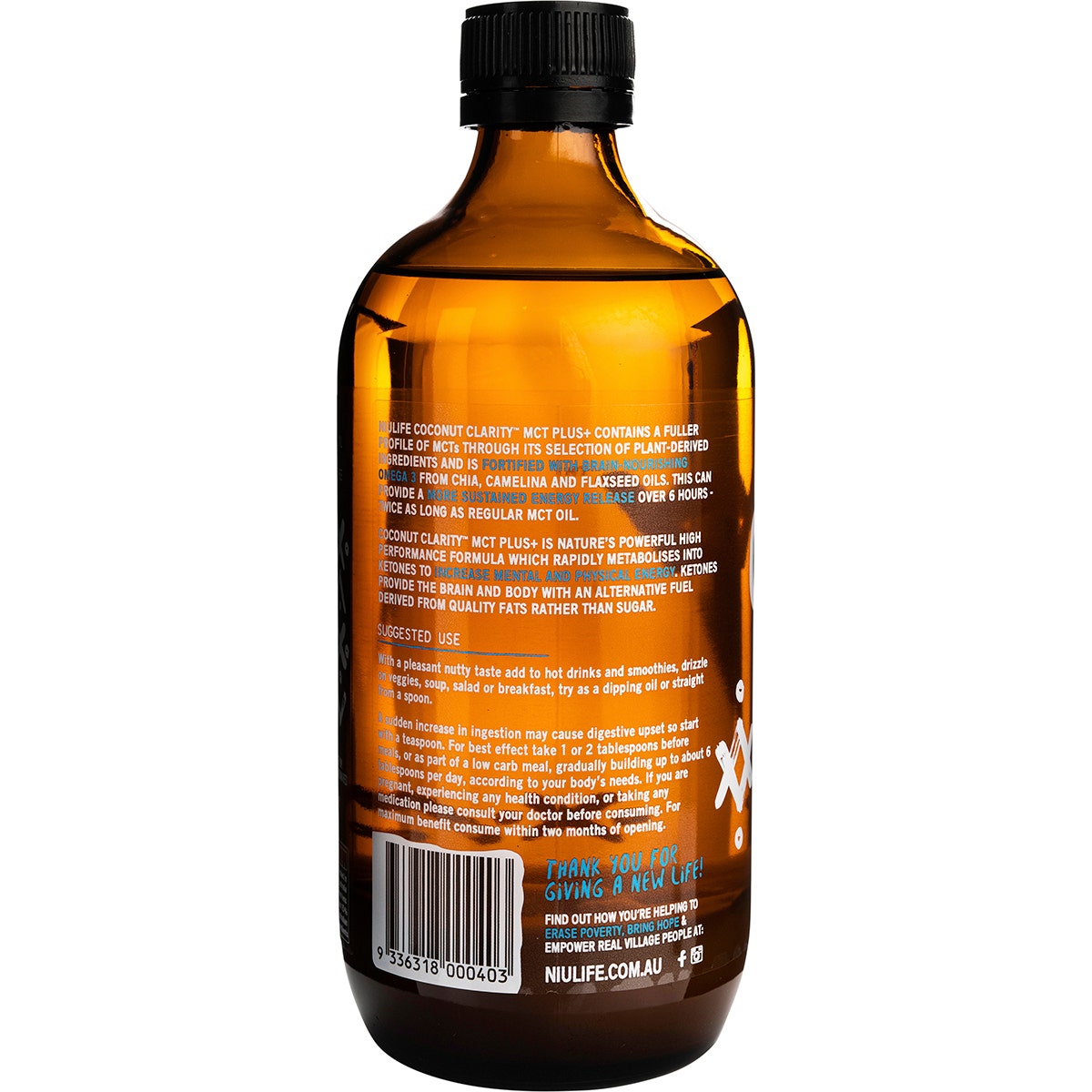 NIULIFE Coconut MCT Plus+ Clarity 500ml