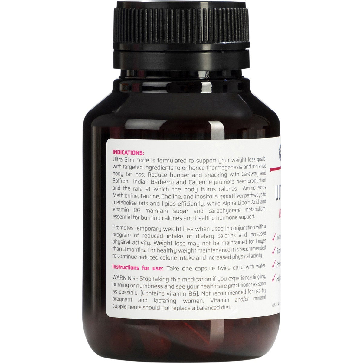 NATURE'S HELP Ultra Slim Forte Weight Loss Control 60 Caps
