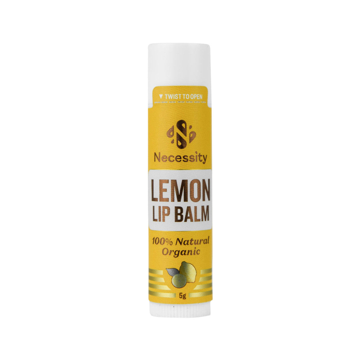 Necessity Organic Lip Balm Lemon 5g