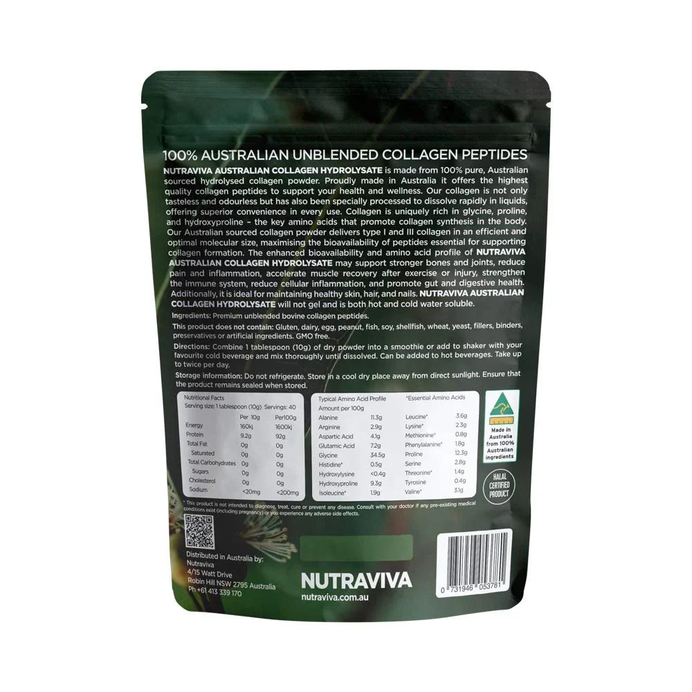Nutraviva Australian Collagen Hydrolysate (Beef) 400g