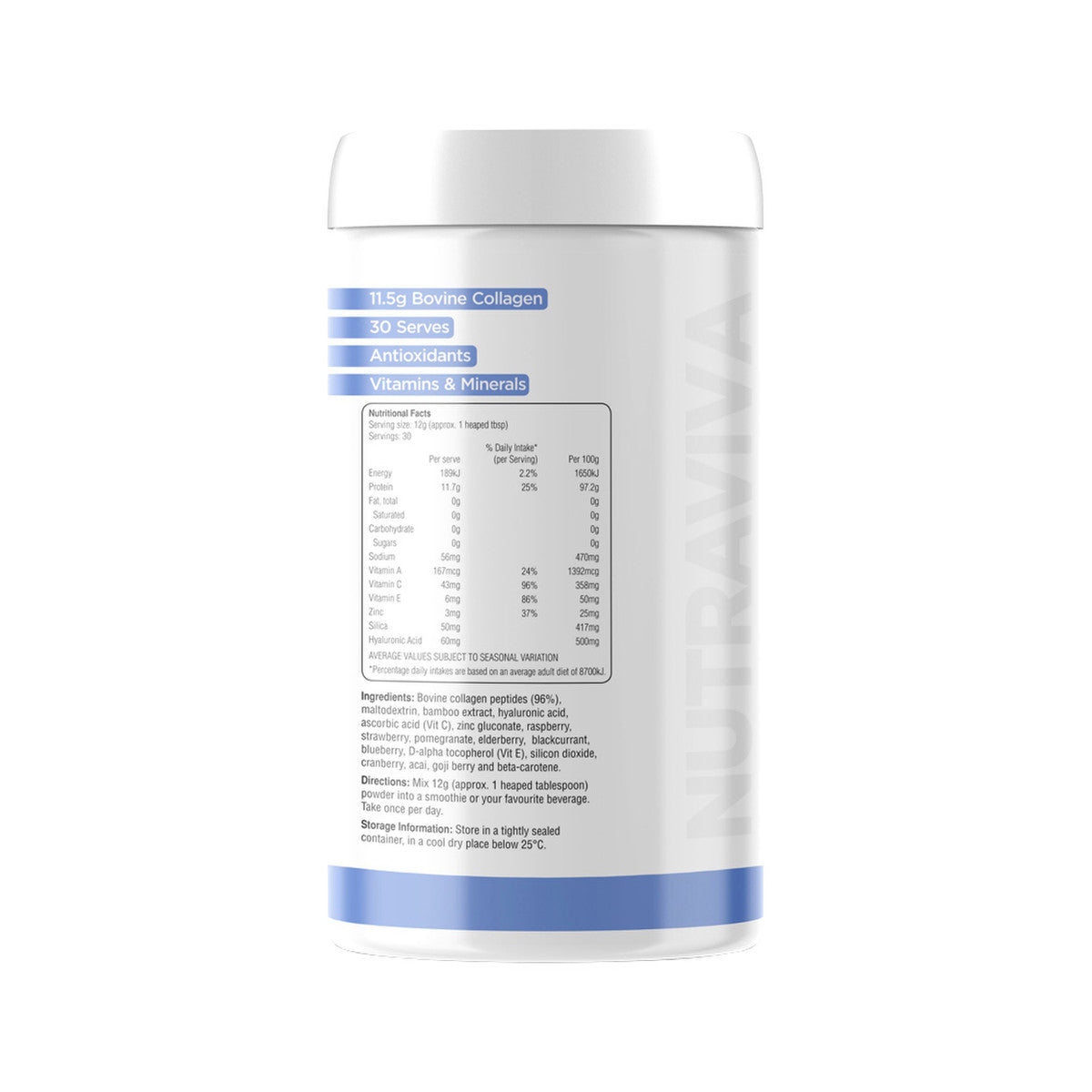 Nutraviva (NesProteins) Simply Beautiful Beauty Collagen Bovine Formula Unflavoured 360g