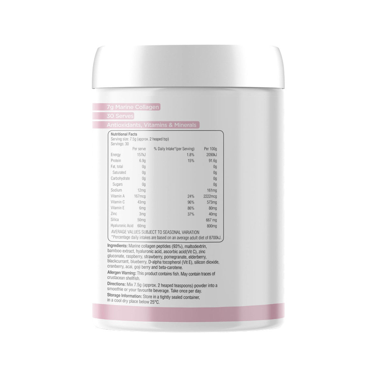 Nutraviva (NesProteins) Simply Beautiful Beauty Collagen Marine Formula Unflavoured 225g