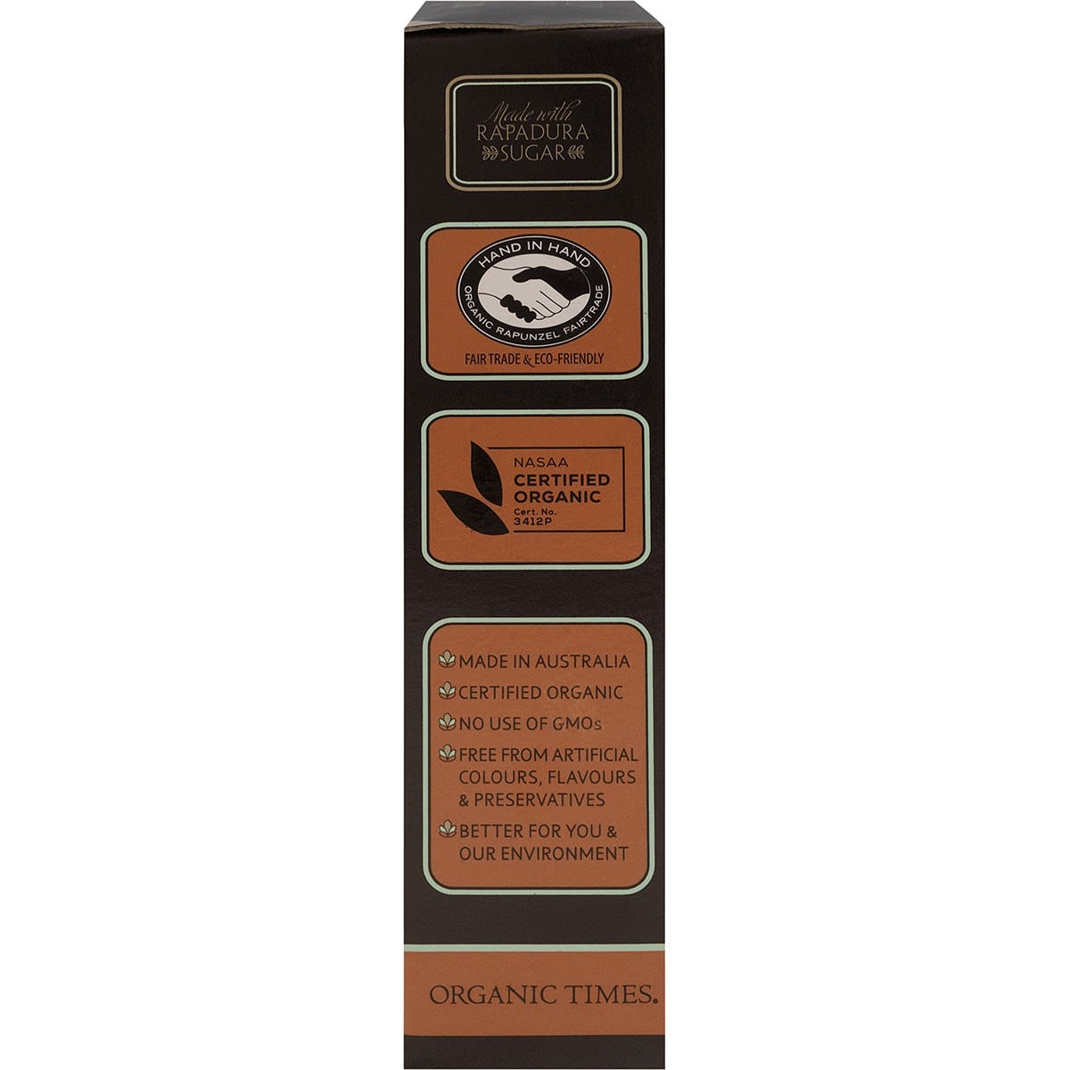 ORGANIC TIMES Dark Chocolate Ginger 150g