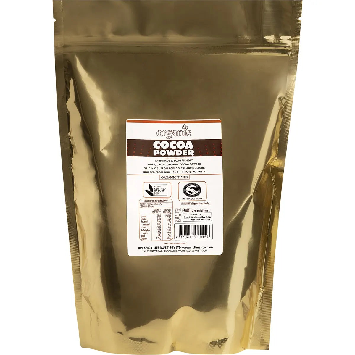 ORGANIC TIMES Cocoa Powder 500g
