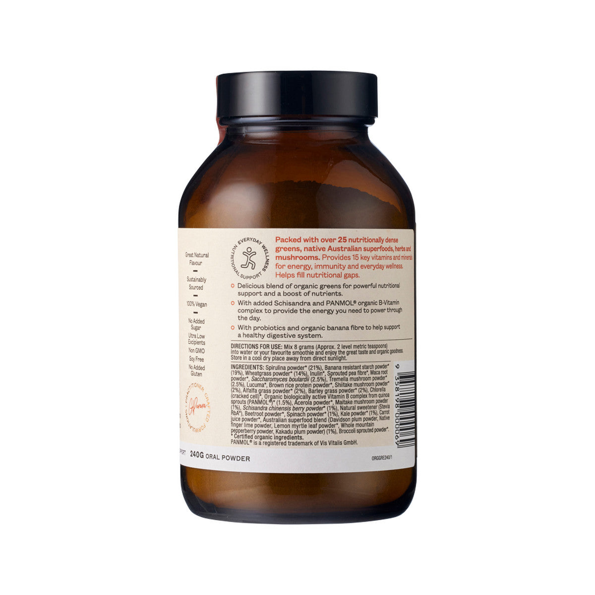 Ora Organic Greens Superpowder+ Oral Powder 240g
