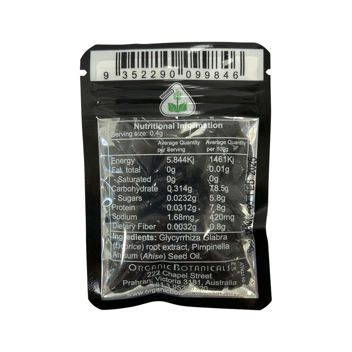 Organic Botanicals Pure Licorice Anise Bag 20g