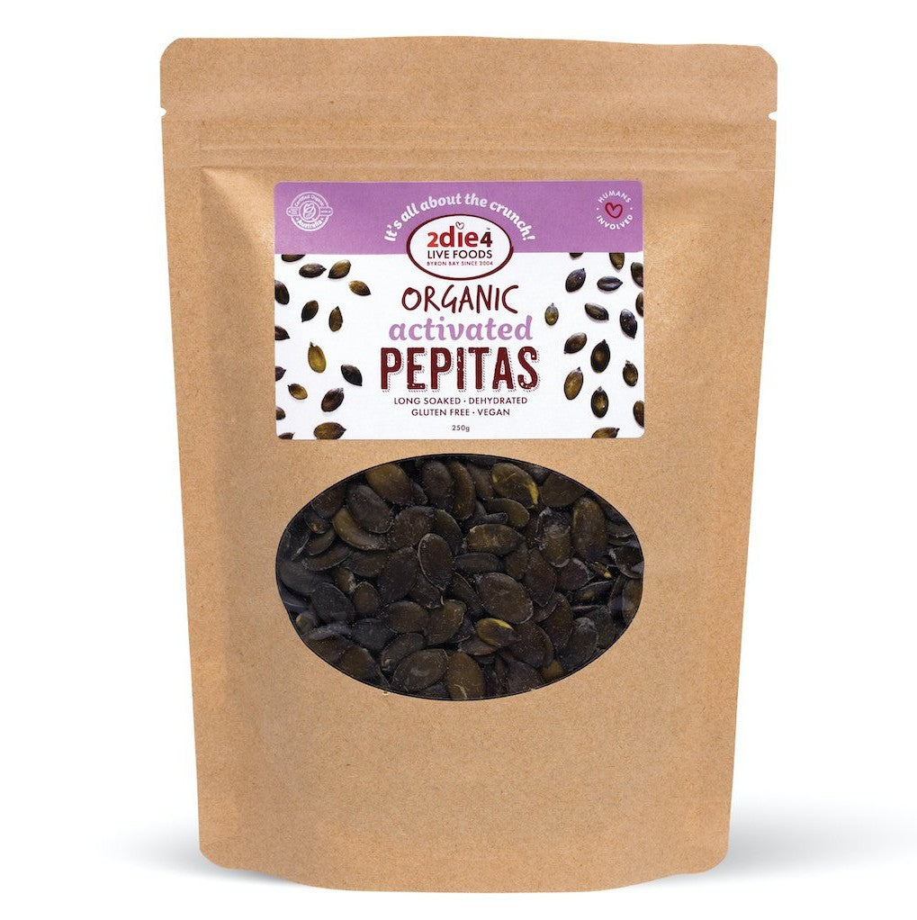 2die4 Live Foods Organic Activated Pepitas 100g