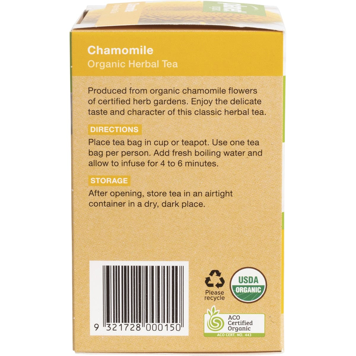 Planet Organic Organic Chamomile Herbal Tea x 25 Tea Bags