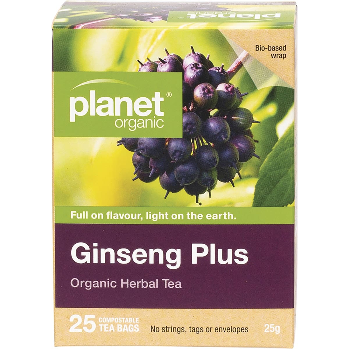 Planet Organic Organic Ginseng Plus Herbal Tea x 25 Tea Bags