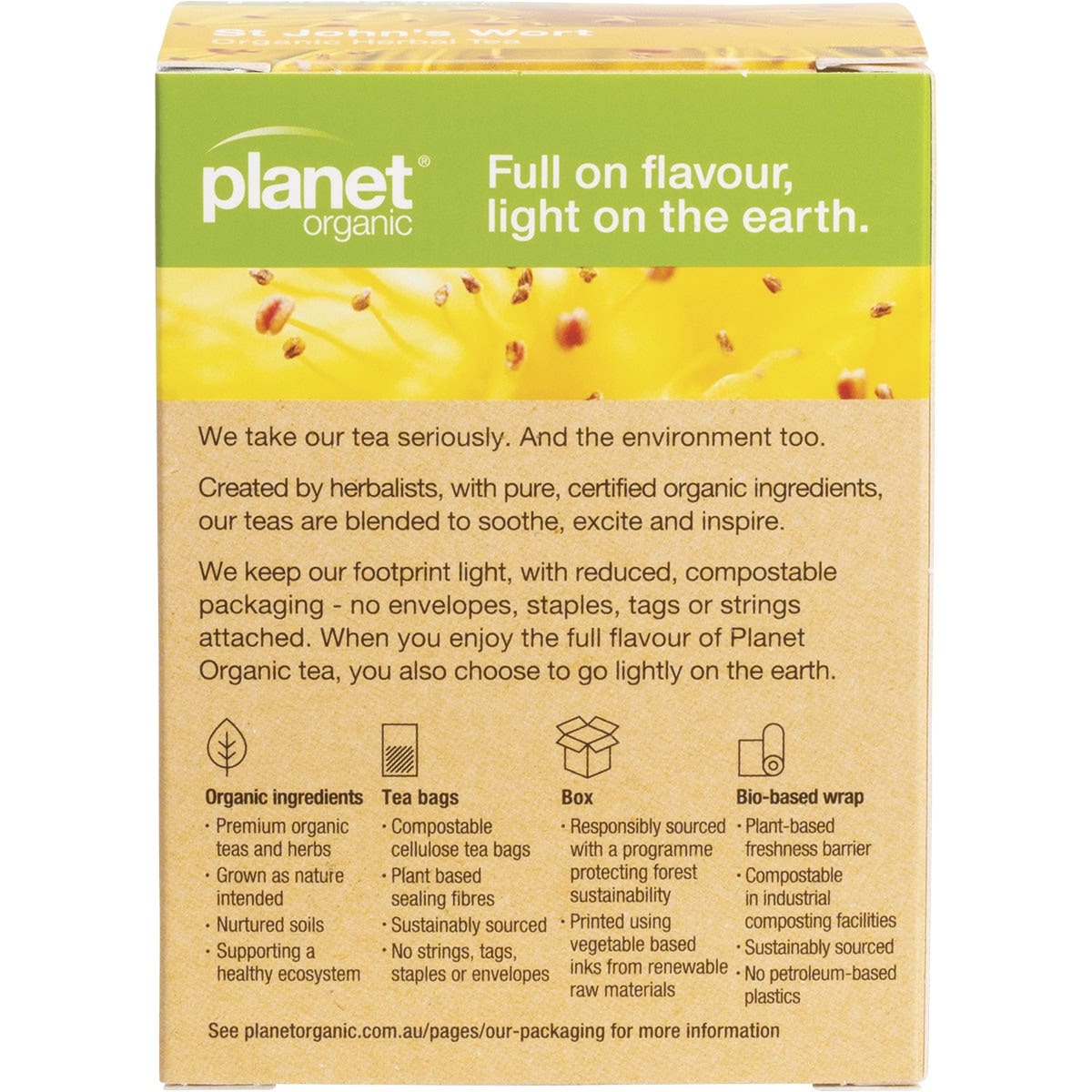 Planet Organic Organic St John's Wort Herbal Tea x 25 Tea Bags