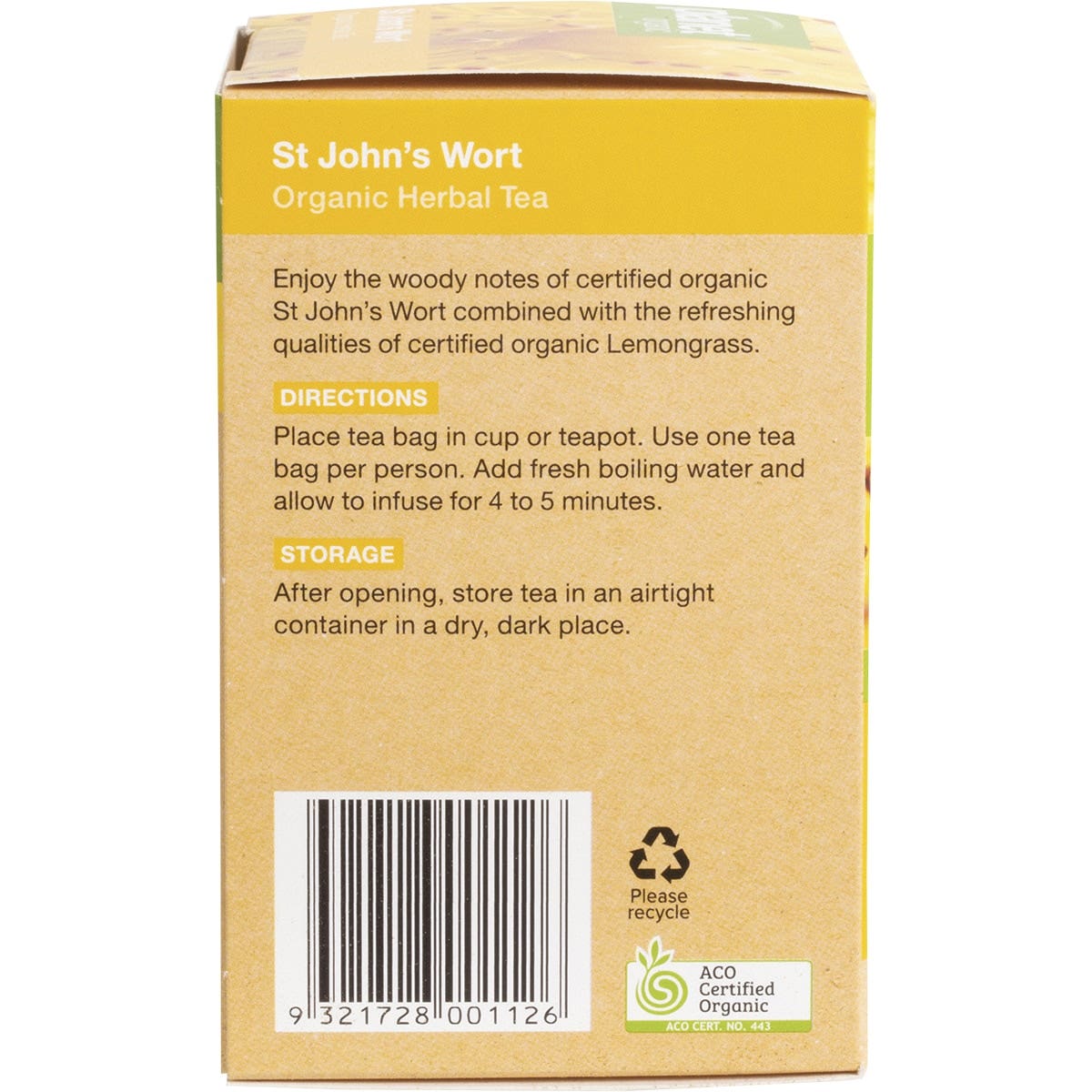 Planet Organic Organic St John's Wort Herbal Tea x 25 Tea Bags