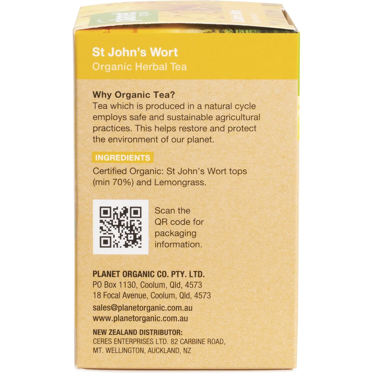 Planet Organic Organic St John's Wort Herbal Tea x 25 Tea Bags