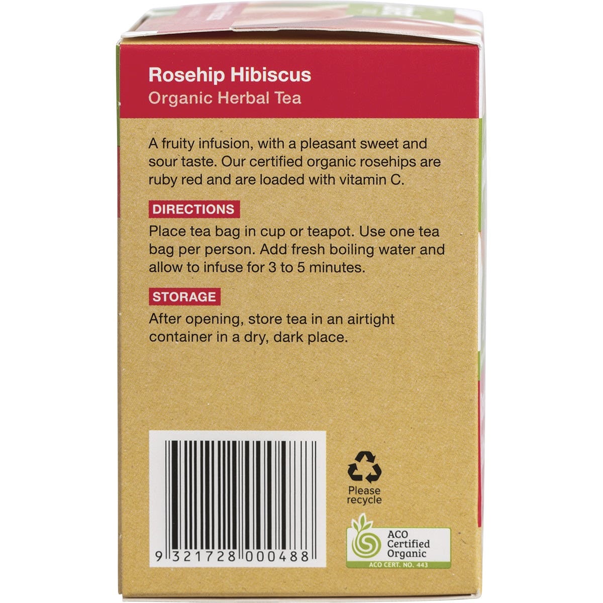 PLANET ORGANIC Herbal Tea Bags Rosehip & Hibiscus 25