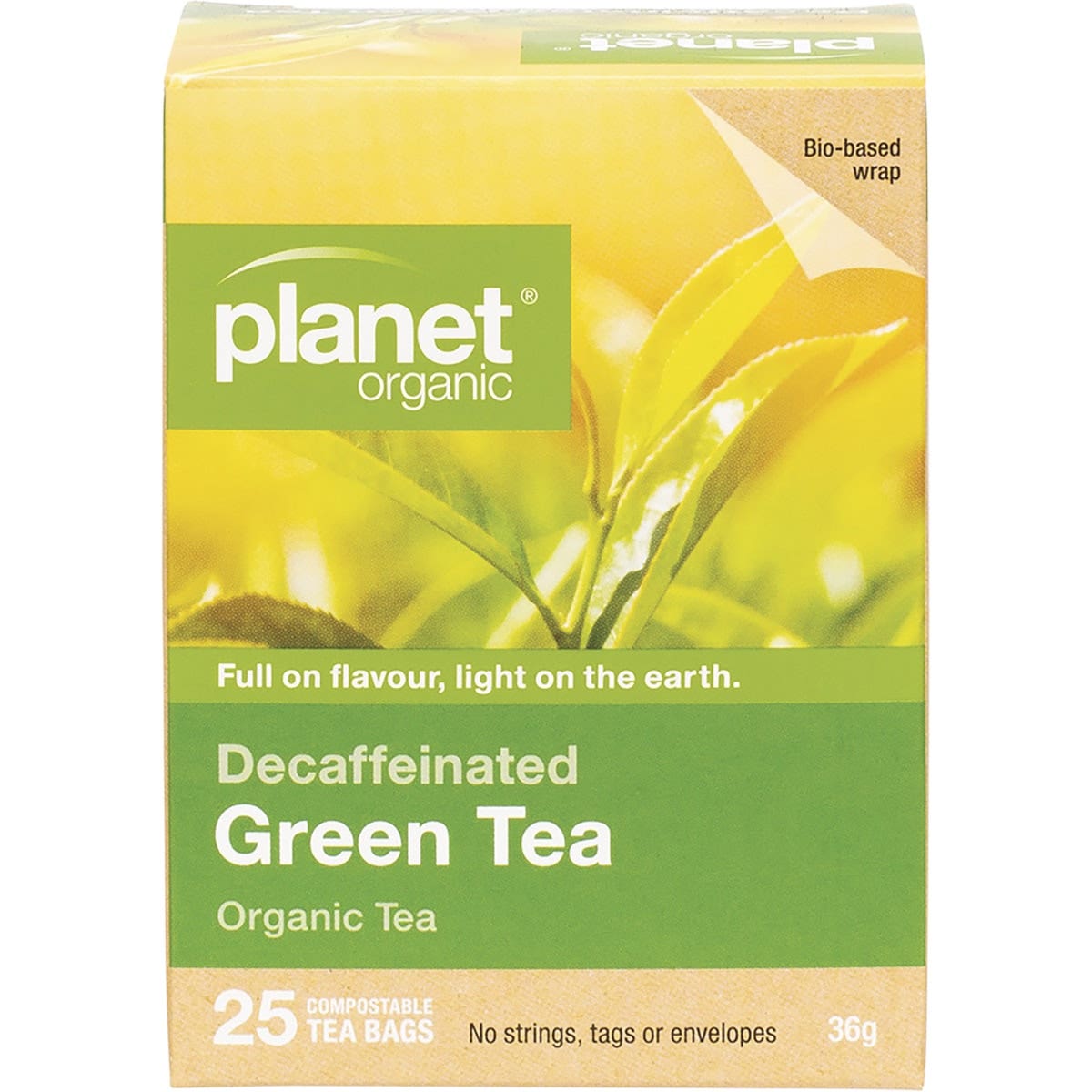 Planet Organic Organic Decaffeinated Green Tea x 25 Tea Bags