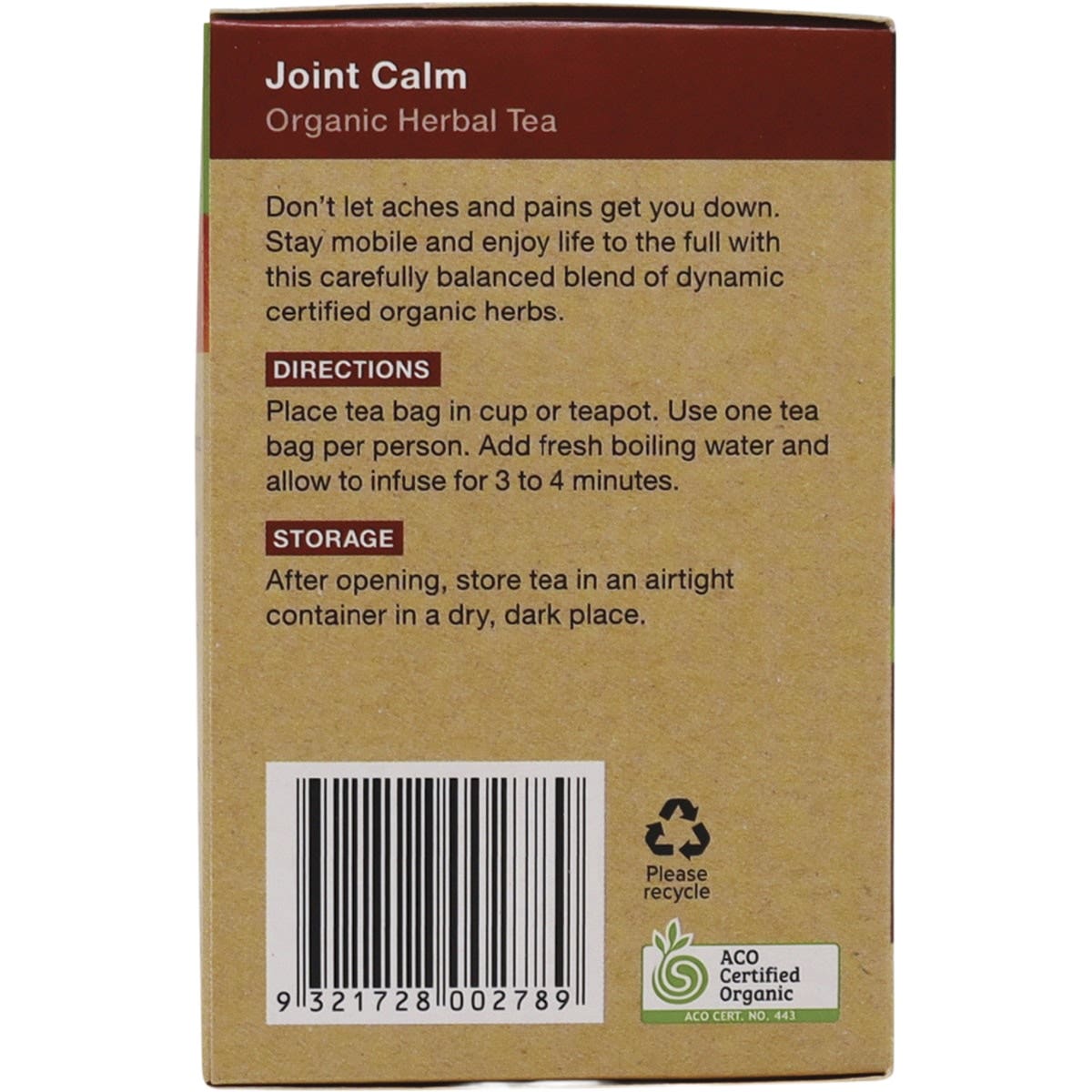 Planet Organic Organic Joint Calm with Turmeric & Ginger Herbal Tea x 25 Tea Bags