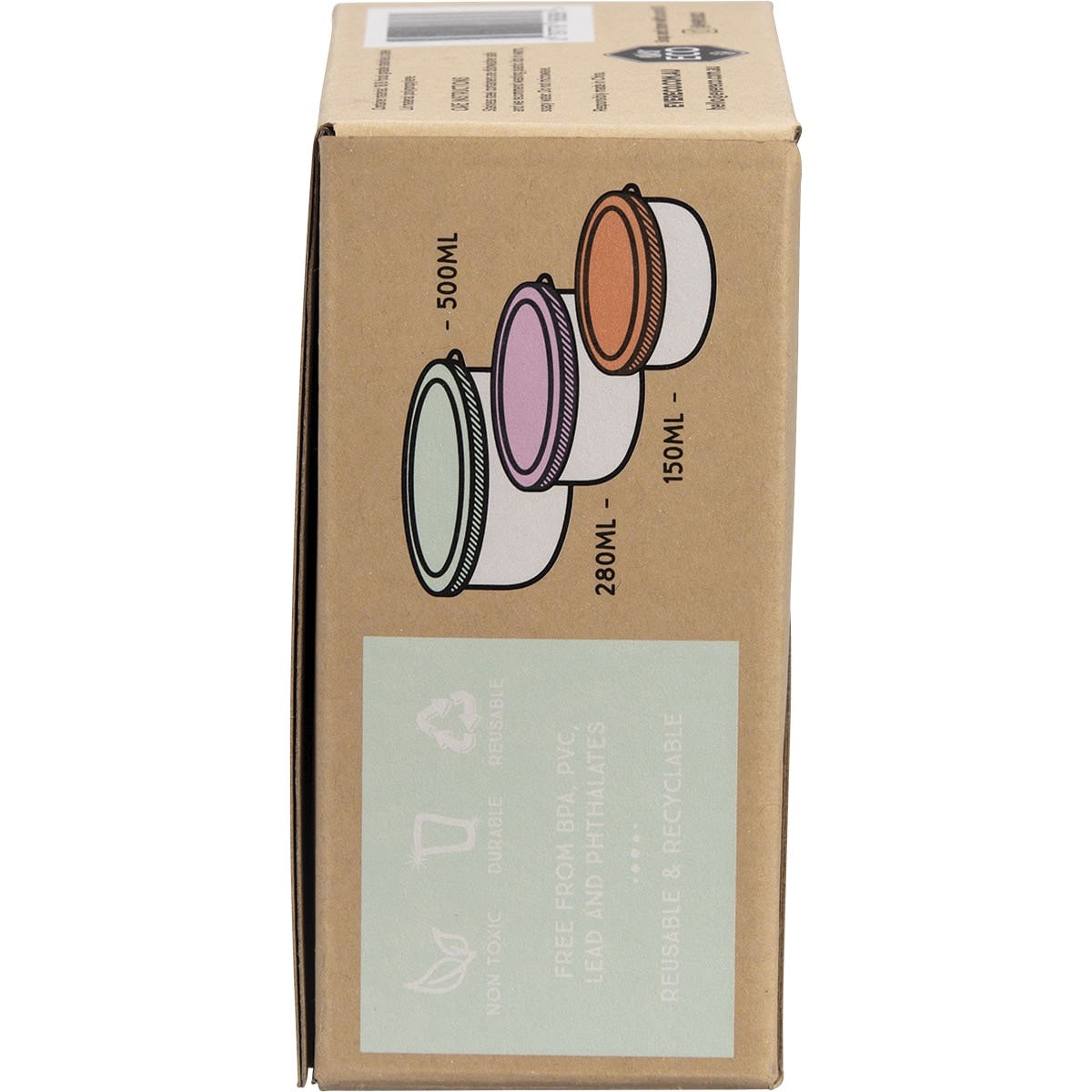 EVER ECO Stainless Steel Round Containers Spring Pastels - Leak Resistant 3