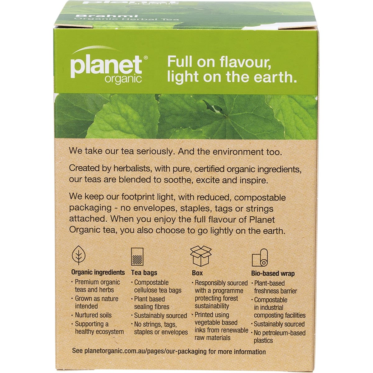 Planet Organic Organic Brahmi Herbal Tea x 25 Tea Bags