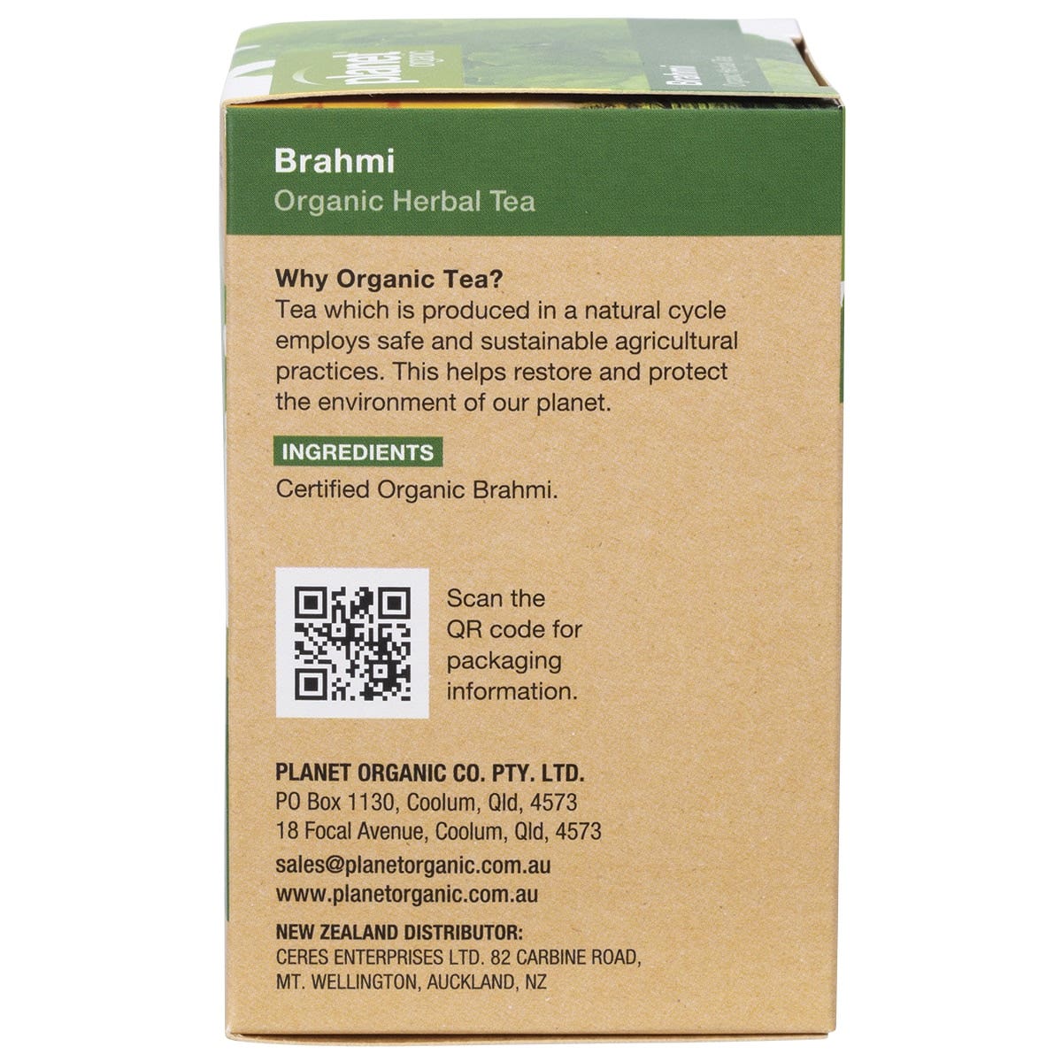 Planet Organic Organic Brahmi Herbal Tea x 25 Tea Bags