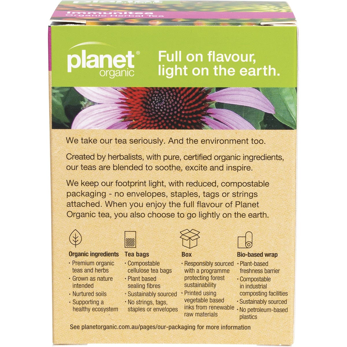 Planet Organic Organic Immunitea Herbal Tea x 25 Tea Bags