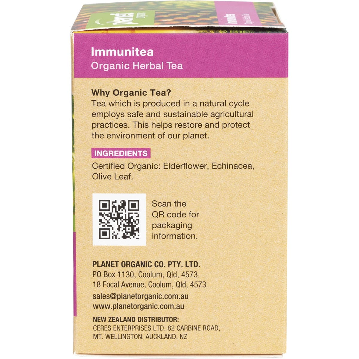 Planet Organic Organic Immunitea Herbal Tea x 25 Tea Bags