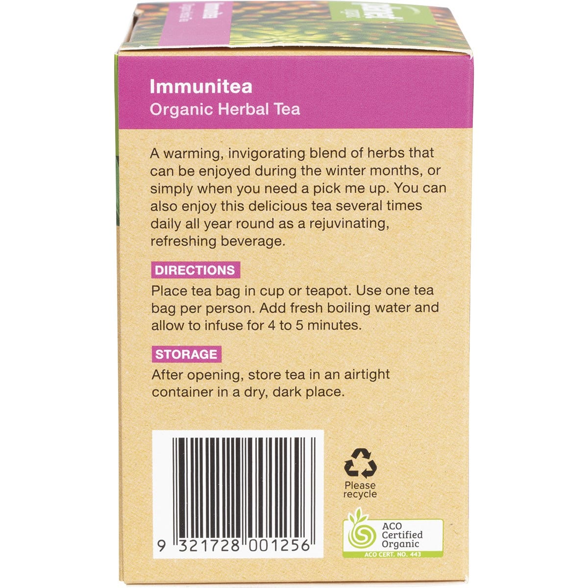 Planet Organic Organic Immunitea Herbal Tea x 25 Tea Bags