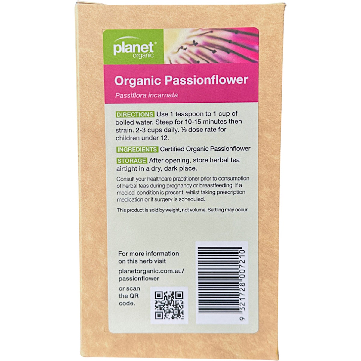 Planet Organic Organic Passionflower Loose Leaf Tea 50g