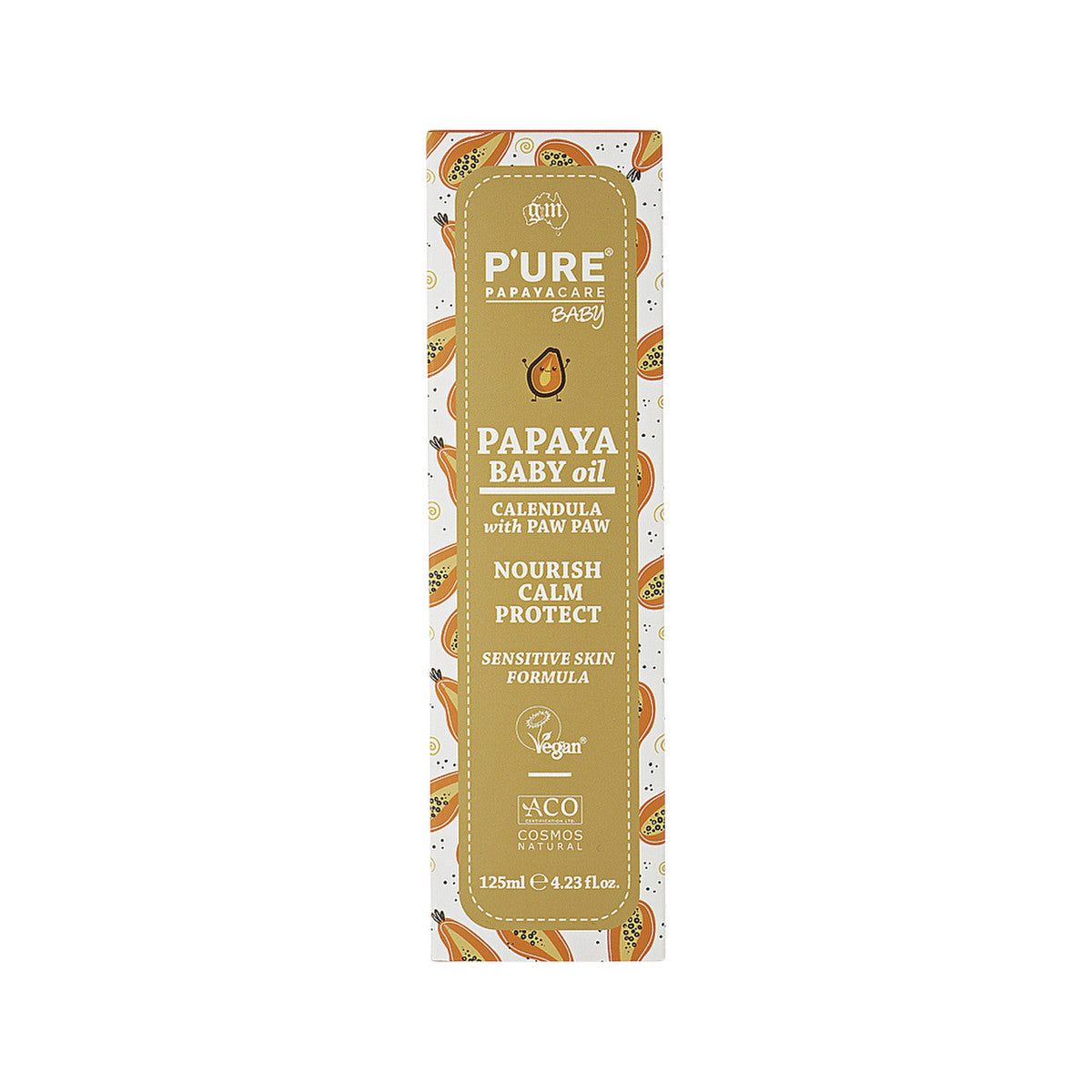 P'URE Papayacare Baby Papaya Baby Oil (Calendula with Paw Paw) 125g