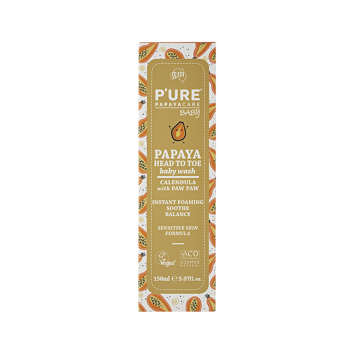 P'URE Papayacare Baby Papaya Head To Toe Baby Wash (Calendula with Paw Paw) 150ml