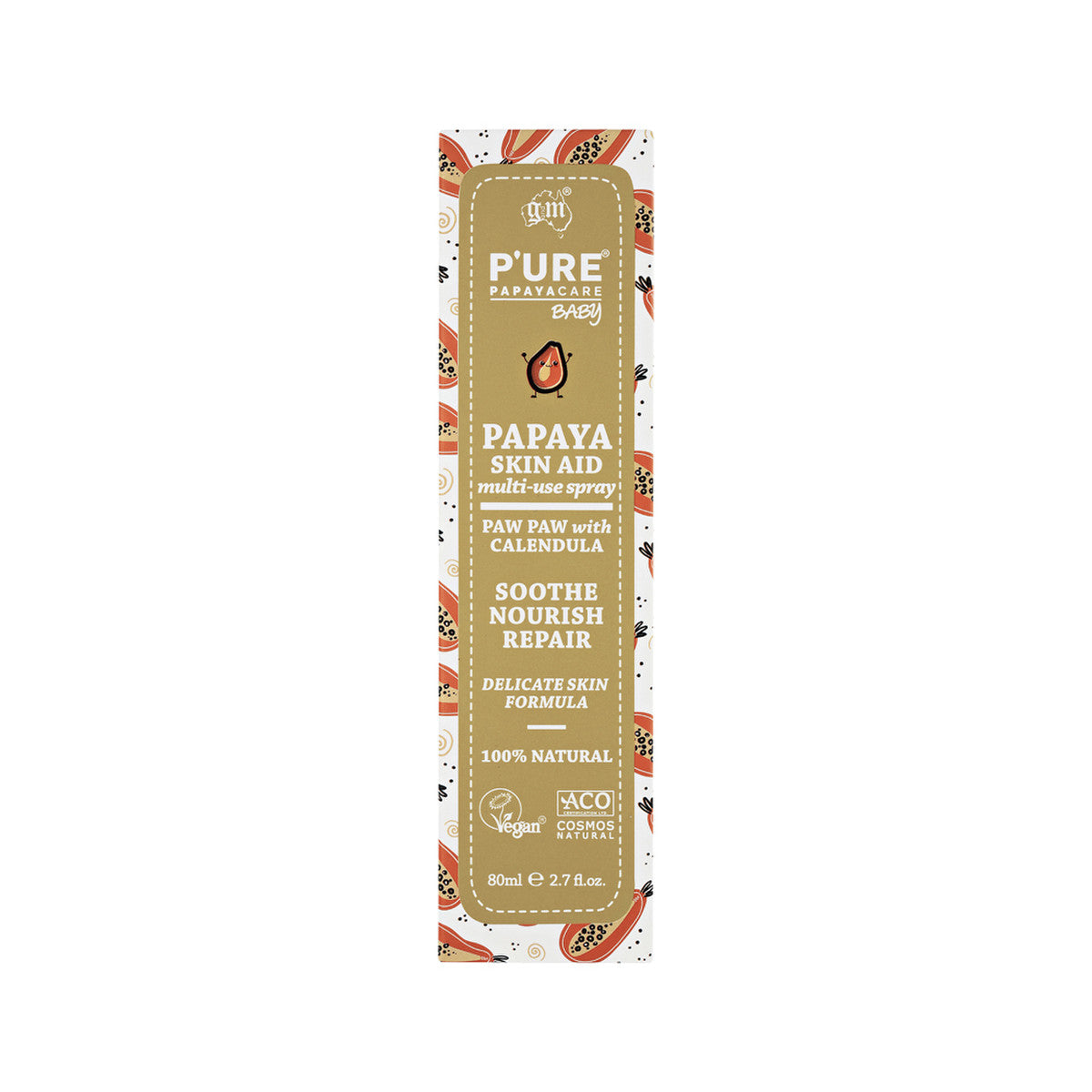 P'URE Papayacare Baby Papaya Skin Aid Multi-Use Spray (Paw Paw with Calendula) 80ml