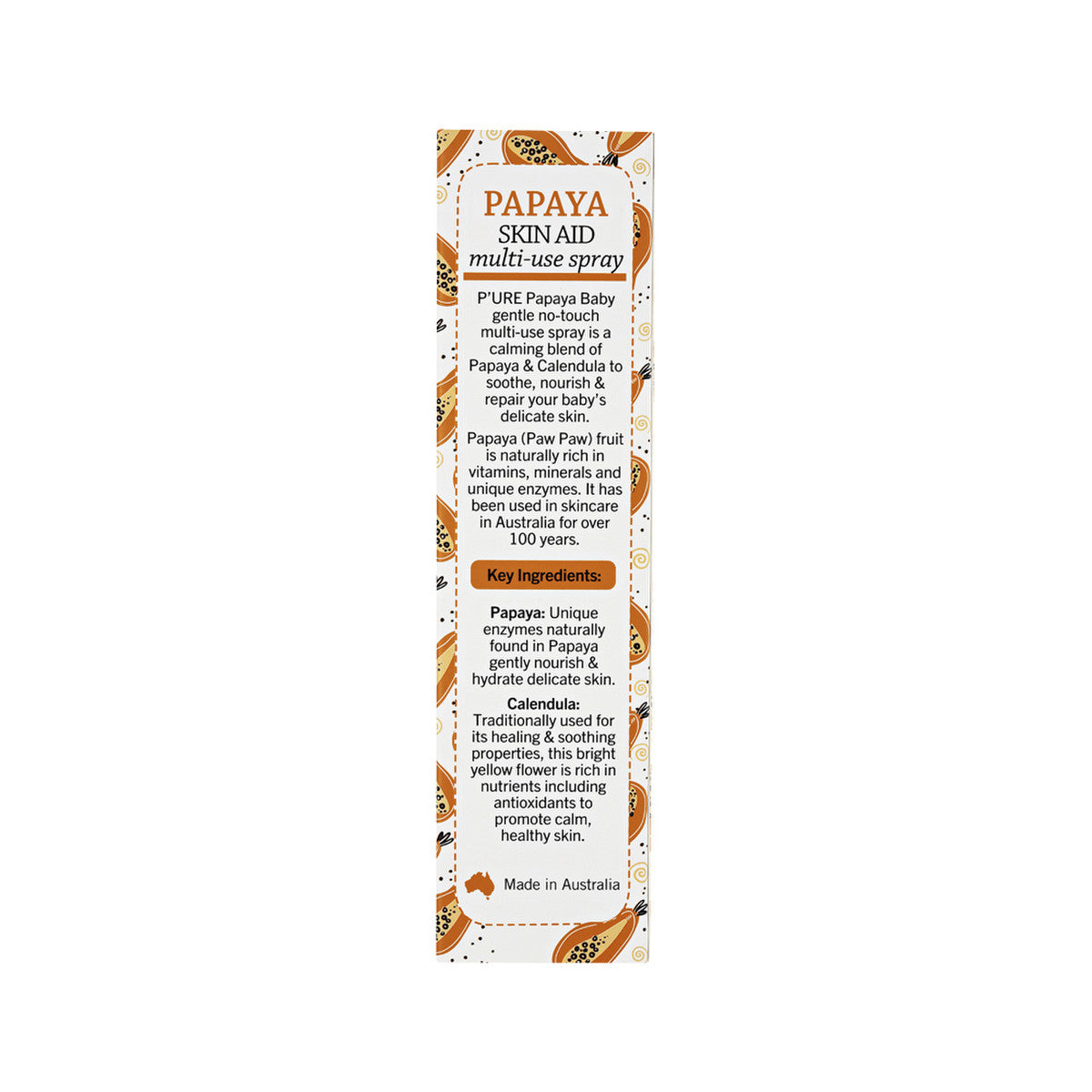 P'URE Papayacare Baby Papaya Skin Aid Multi-Use Spray (Paw Paw with Calendula) 80ml