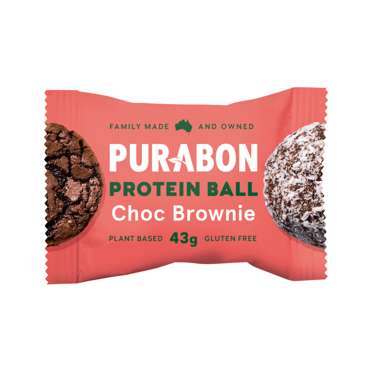 Purabon Protein Balls Choc Brownie 43g(Pack of 12)