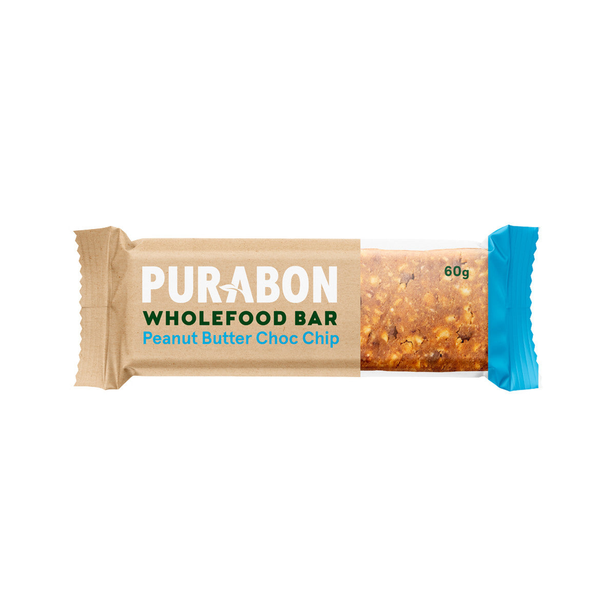 Purabon Wholefood Bar Peanut Butter Choc Chip 60g(Pack of 15)