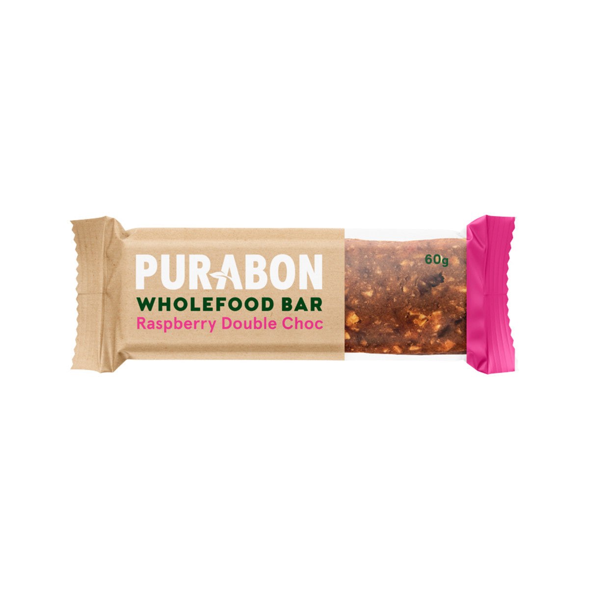 Purabon Wholefood Bar Raspberry Double Choc 60g (Pack of 15)