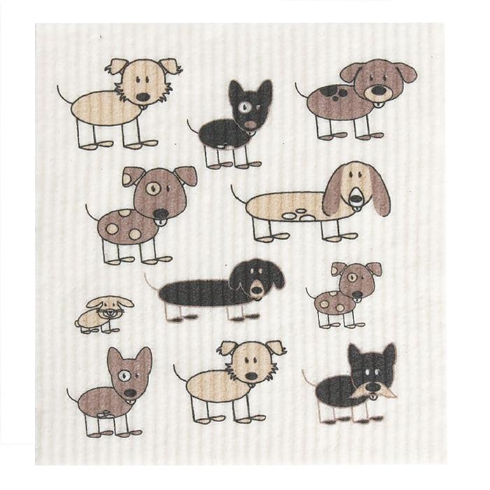 RETROKITCHEN 100% Biodegradable Dishcloth Dogs 1