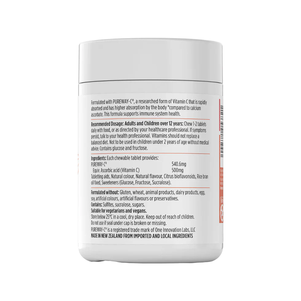 NutraLife Rapid-C 500mg Chew 120 Tablets