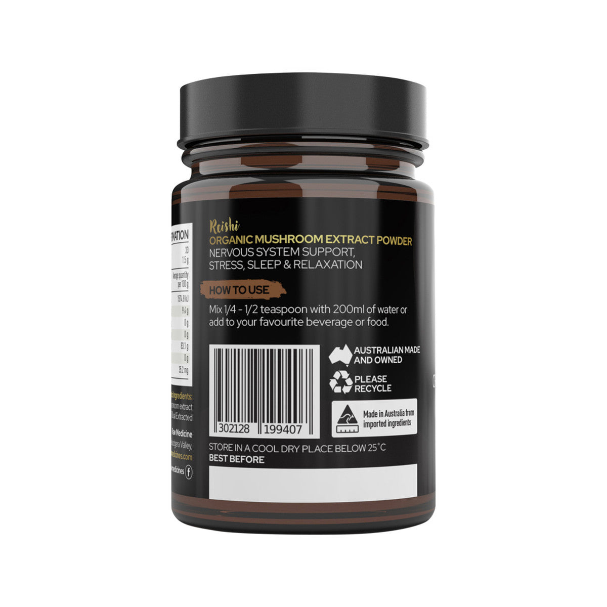 Raw Medicine Organic Mushroom Extract Reishi 50g