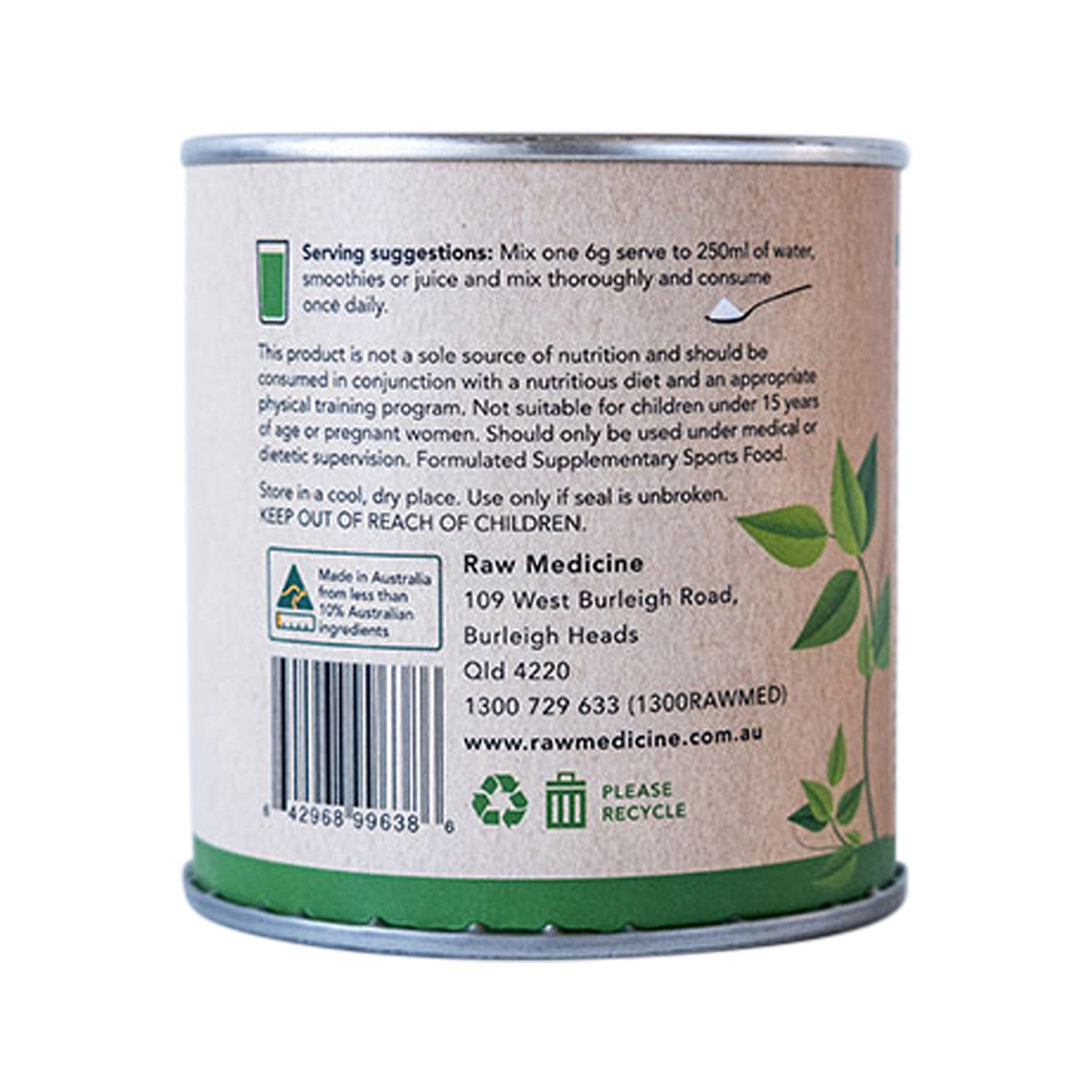 Raw Medicine Re-Energise Magnesium + Herbs & Superfoods (Wild Berry Flavour) 150g