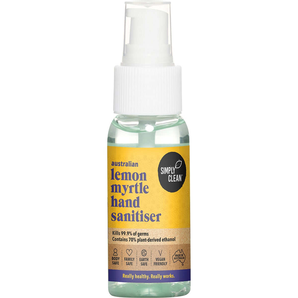 Simply Clean Lemon Myrtle Hand Sanitiser 50ml (Pack of 15)