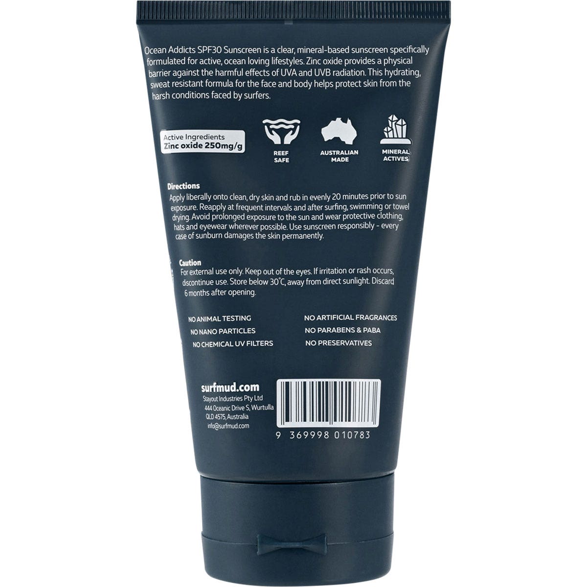 SURFMUD Natural Zinc Sunscreen SPF 30 125g