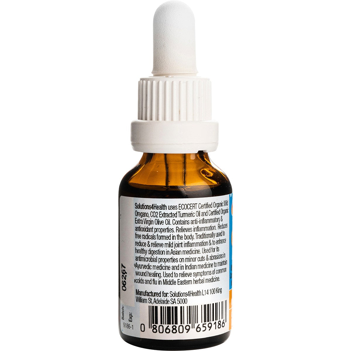Solutions 4 Health Oil of Wild Oregano & Turmeric Oil 25ml